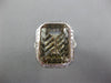 EXTRA LARGE 15.76CT DIAMOND & AAA SMOKY TOPAZ 14KT WHITE GOLD EMERALD CUT RING