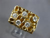 ESTATE LARGE .75CT DIAMOND 18KT YELLOW GOLD 3D CLASSIC NUGGET SOLID MENS RING