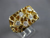 ESTATE LARGE .75CT DIAMOND 18KT YELLOW GOLD 3D CLASSIC NUGGET SOLID MENS RING