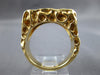 ESTATE LARGE .75CT DIAMOND 18KT YELLOW GOLD 3D CLASSIC NUGGET SOLID MENS RING