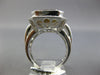 EXTRA LARGE 15.76CT DIAMOND & AAA SMOKY TOPAZ 14KT WHITE GOLD EMERALD CUT RING
