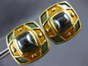 EXTRA LARGE 18KT YELLOW GOLD 3D DE VROOMEN MULTI COLOR ENAMEL CLIP ON EARRINGS