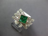1.37CT DIAMOND & AAA EMERALD 14K WHITE GOLD PRINCESS CRISS CROSS FRIENDSHIP RING