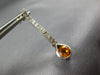 ESTATE .85CT DIAMOND & AAA CITRINE 14K WHITE GOLD TEAR DROP BAR HANGING EARRINGS