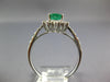 1.41CT DIAMOND & AAA EMERALD 14KT WHITE GOLD OVAL & ROUND FLOWER ENGAGEMENT RING