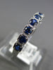 .60CT AAA SAPPHIRE 14K WHITE GOLD ROUND FILIGREE SEMI ETERNITY ANNIVERSARY RING