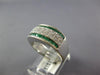 .95CT DIAMOND & AAA EMERALD 18KT WHITE GOLD PRINCESS MULTI ROW ANNIVERSARY RING