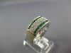 .95CT DIAMOND & AAA EMERALD 18KT WHITE GOLD PRINCESS MULTI ROW ANNIVERSARY RING