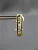 .15CT DIAMOND 14KT YELLOW GOLD 4 STONE CHANNEL SQUARE CLIP ON BAR FUN EARRINGS