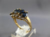 2.6CT DIAMOND & AAA SAPPHIRE 14K YELLOW GOLD 5 STONE PEAR SHAPE CRISS CROSS RING