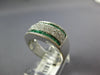 .95CT DIAMOND & AAA EMERALD 18KT WHITE GOLD PRINCESS MULTI ROW ANNIVERSARY RING