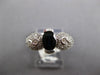 1.50CT DIAMOND & AAA SAPPHIRE 14KT WHITE GOLD OVAL SEMI BEZEL DOUBLE STONE RING