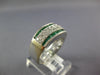 .95CT DIAMOND & AAA EMERALD 18KT WHITE GOLD PRINCESS MULTI ROW ANNIVERSARY RING