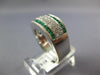 .95CT DIAMOND & AAA EMERALD 18KT WHITE GOLD PRINCESS MULTI ROW ANNIVERSARY RING