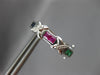 .64CT DIAMOND & AAA SAPPHIRE EMERALD & RUBY 14KT WHITE GOLD 3D CLIP ON EARRINGS