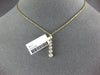 ESTATE .14CT DIAMOND 14KT 2 TONE GOLD CLASSIC 5 STONE JOURNEY BEZEL LOVE PENDANT