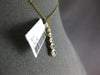 ESTATE .14CT DIAMOND 14KT 2 TONE GOLD CLASSIC 5 STONE JOURNEY BEZEL LOVE PENDANT