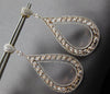 LARGE 5.28CT DIAMOND & AAA WHITE QUARTZ 14KT YELLOW & ROSE GOLD HANGING EARRINGS