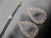 LARGE 5.28CT DIAMOND & AAA WHITE QUARTZ 14KT YELLOW & ROSE GOLD HANGING EARRINGS