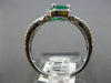 1.08CT DIAMOND & AAA EMERALD 14K WHITE GOLD EMERALD CUT DIAGONAL FRIENDSHIP RING
