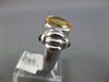 ESTATE LARGE 5.0CT AAA YELLOW TOPAZ 14KT WHITE GOLD 3D OVAL SEMI BEZEL FUN RING