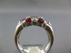 1.83CT DIAMOND & AAA RUBY 14KT WHITE GOLD 3D OVAL & ROUND WOVEN ANNIVERSARY RING