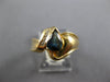 .87CT DIAMOND & AAA SAPPHIRE 14K YELLOW GOLD PEAR SHAPE & ROUND CRISS CROSS RING