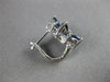 LARGE 3.25CT DIAMOND & AAA SAPPHIRE 14K WHITE GOLD 3D LEVERBACK HANGING EARRINGS