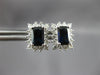 ESTATE 1.83CT DIAMOND & AAA SAPPHIRE 18KT WHITE GOLD CLASSIC HALO STUD EARRINGS