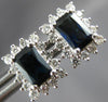 ESTATE 1.83CT DIAMOND & AAA SAPPHIRE 18KT WHITE GOLD CLASSIC HALO STUD EARRINGS