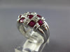 1.83CT DIAMOND & AAA RUBY 14KT WHITE GOLD 3D OVAL & ROUND WOVEN ANNIVERSARY RING