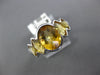 7.0CT DIAMOND & AAA YELLOW TOPAZ 14KT WHITE GOLD OVAL & MARQUISE SEMI BEZEL RING