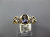 .48CT DIAMOND & AAA TANZANITE 14KT YELLOW GOLD 3D OVAL DOUBLE HEART PROMISE RING
