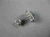 ESTATE 1.83CT DIAMOND & AAA SAPPHIRE 18KT WHITE GOLD CLASSIC HALO STUD EARRINGS