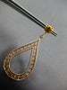 LARGE 5.28CT DIAMOND & AAA WHITE QUARTZ 14KT YELLOW & ROSE GOLD HANGING EARRINGS