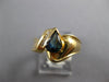 .87CT DIAMOND & AAA SAPPHIRE 14K YELLOW GOLD PEAR SHAPE & ROUND CRISS CROSS RING