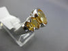 7.0CT DIAMOND & AAA YELLOW TOPAZ 14KT WHITE GOLD OVAL & MARQUISE SEMI BEZEL RING
