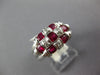 1.83CT DIAMOND & AAA RUBY 14KT WHITE GOLD 3D OVAL & ROUND WOVEN ANNIVERSARY RING