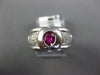 .60CT DIAMOND & AAA RUBY 18KT WHITE GOLD OVAL & ROUND BEZEL FRIENDSHIP LOVE RING