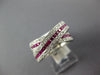 2.04CT DIAMOND & AAA RUBY 14KT WHITE GOLD 3D PRINCESS & ROUND INFINITY LOVE RING