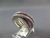 2.04CT DIAMOND & AAA RUBY 14KT WHITE GOLD 3D PRINCESS & ROUND INFINITY LOVE RING