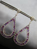 LARGE 5.28CT DIAMOND & AAA AMETHYST 14KT YELLOW & ROSE GOLD 3D HANGING EARRINGS