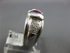.60CT DIAMOND & AAA RUBY 18KT WHITE GOLD OVAL & ROUND BEZEL FRIENDSHIP LOVE RING