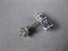 2.20CT DIAMOND & AAA SAPPHIRE 14KT WHITE GOLD OVAL & ROUND FLOWER STUD EARRINGS