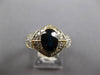 2.07CT DIAMOND & AAA SAPPHIRE 14K YELLOW GOLD 3D OVAL SEMI BEZEL ENGAGEMENT RING