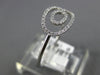 ESTATE .12CT DIAMOND 14KT WHITE GOLD 3D CLASSIC DOUBLE OVAL LOVE KNOT FUN RING
