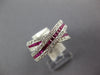 2.04CT DIAMOND & AAA RUBY 14KT WHITE GOLD 3D PRINCESS & ROUND INFINITY LOVE RING