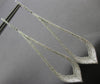 ESTATE EXTRA LARGE 2.38CT DIAMOND 14KT WHITE GOLD TEAR DROP FUN HANGING EARRINGS