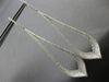 ESTATE EXTRA LARGE 2.38CT DIAMOND 14KT WHITE GOLD TEAR DROP FUN HANGING EARRINGS