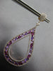 LARGE 5.28CT DIAMOND & AAA AMETHYST 14KT YELLOW & ROSE GOLD 3D HANGING EARRINGS